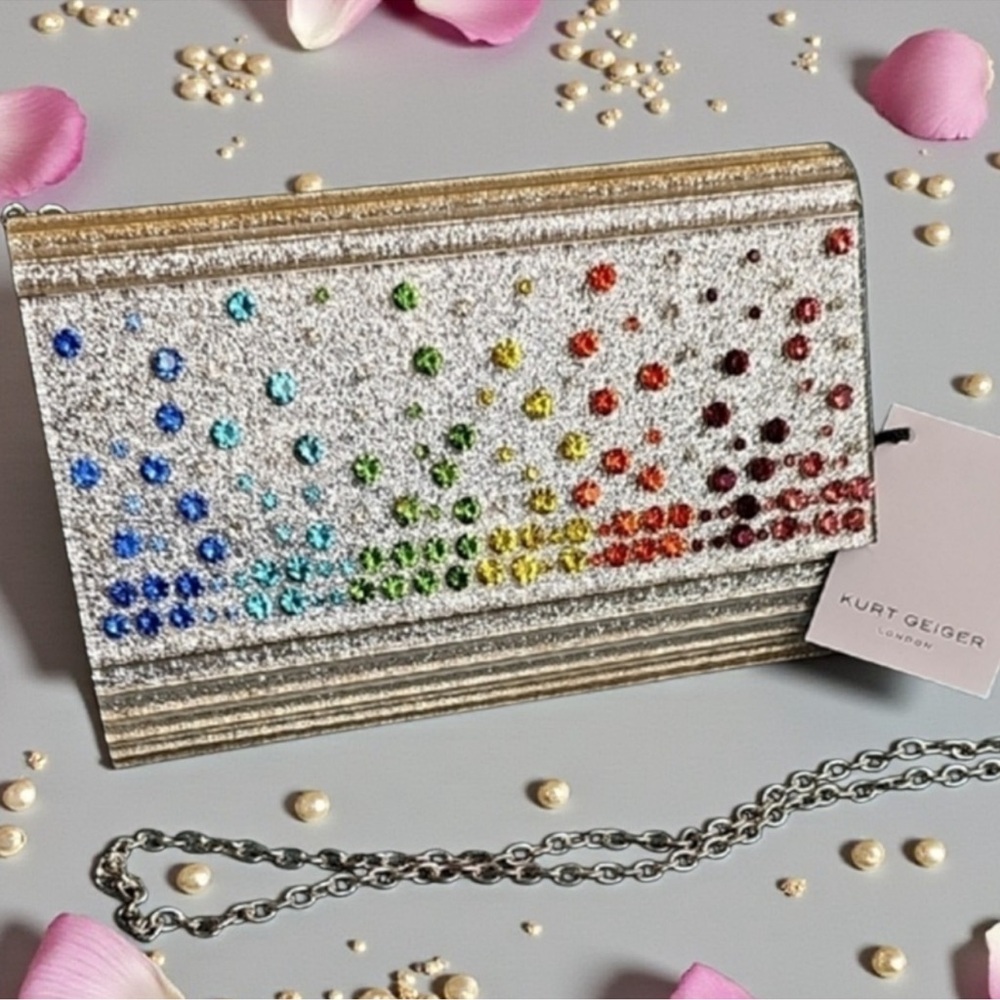 Kurt Geiger London Party Glitter Envelope
Clutch Shoulder Bag NWT - Picture 4 of 11
